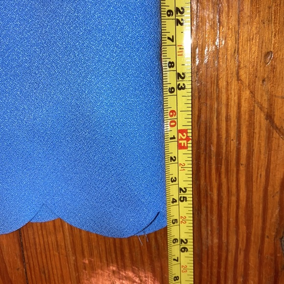 Everly Periwinkle V Neck Scallop Dress - Picture 12 of 12